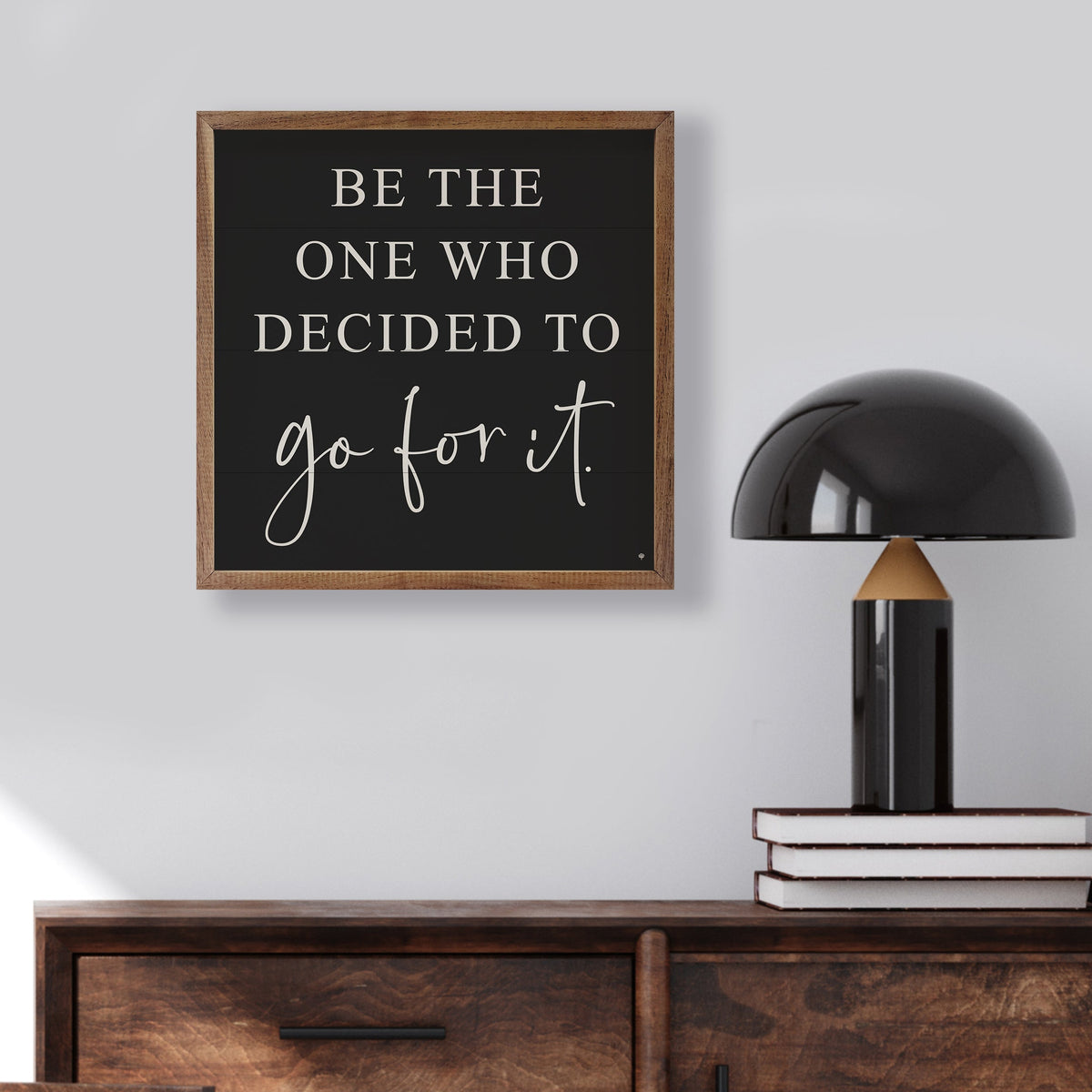 Go For It Wood Framed Print