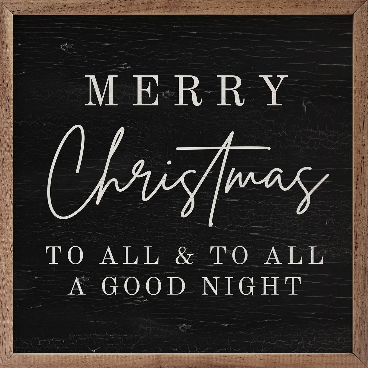 Merry Christmas To All Wood Framed Print