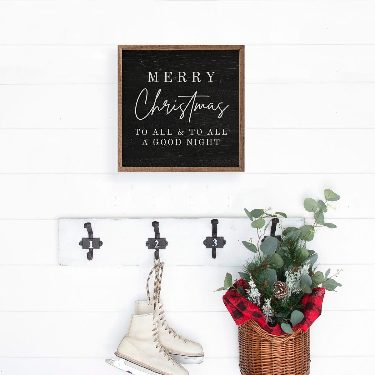 Merry Christmas To All Wood Framed Print