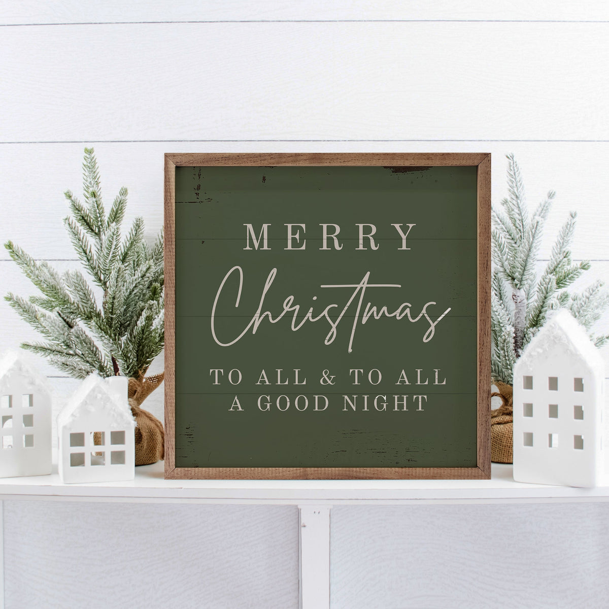 Merry Christmas To All Wood Framed Print