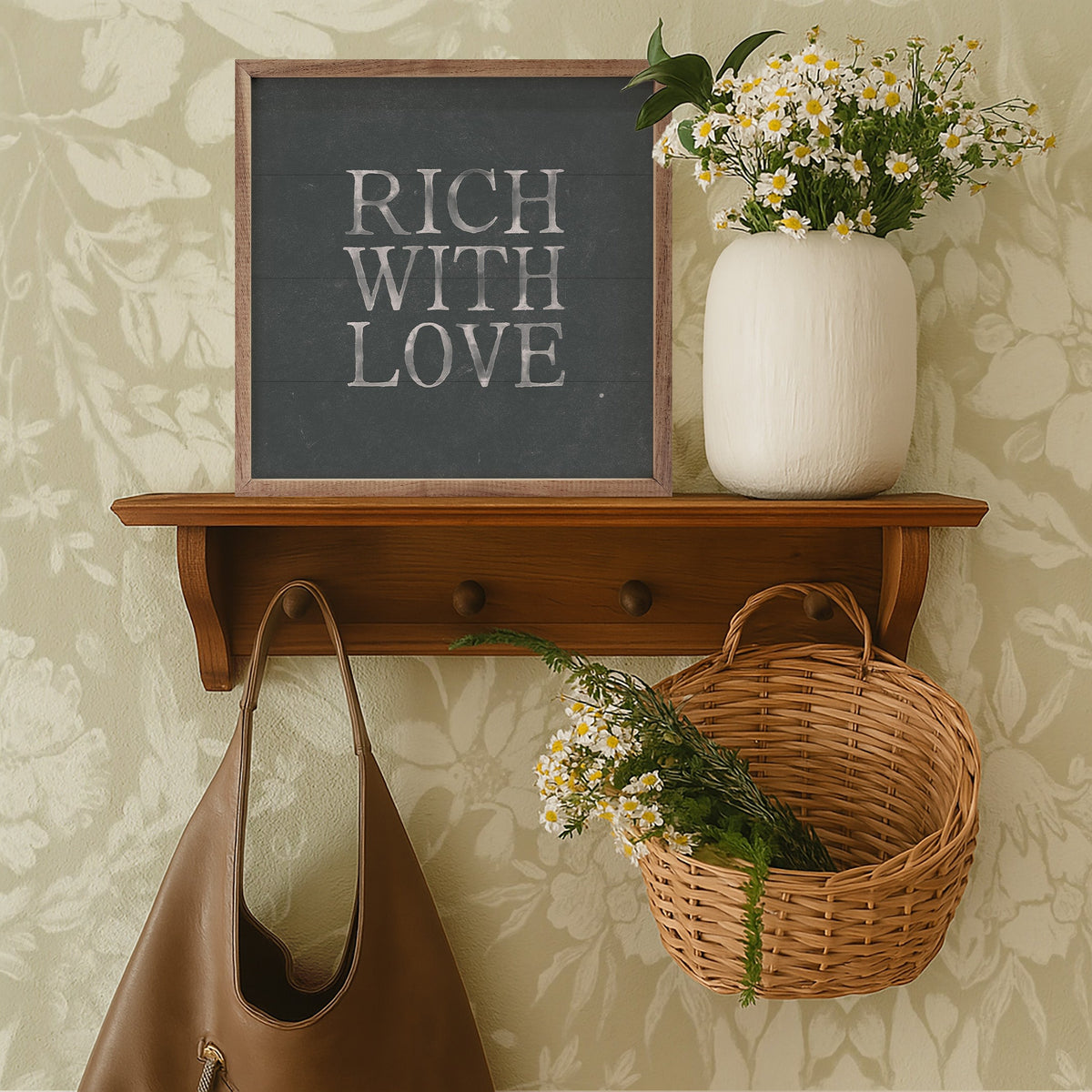 Rich With Love Wood Framed Print