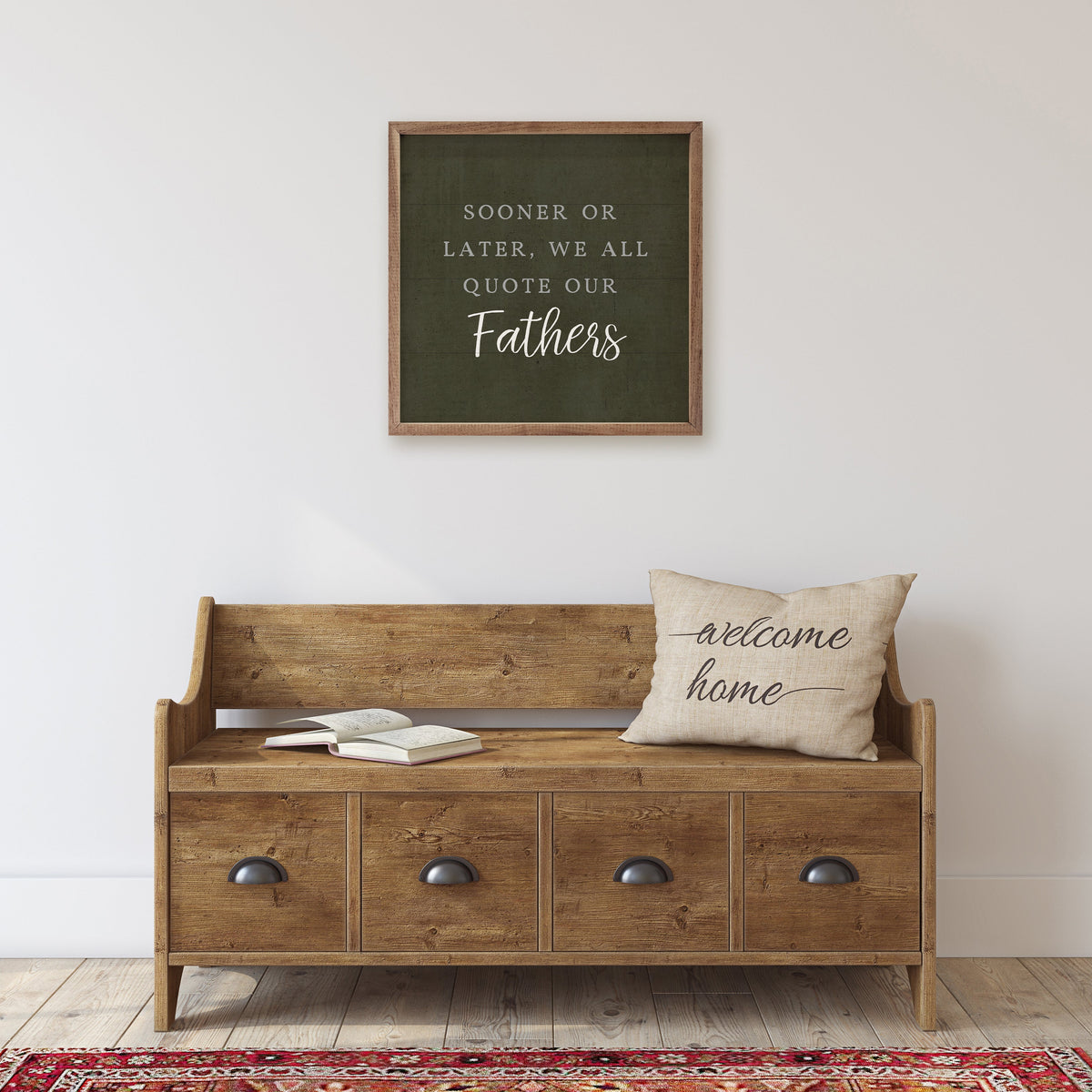 Customized We All Quote Wood Framed Print
