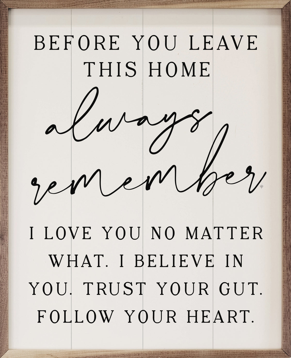 Before You Leave This Home Wood Framed Print