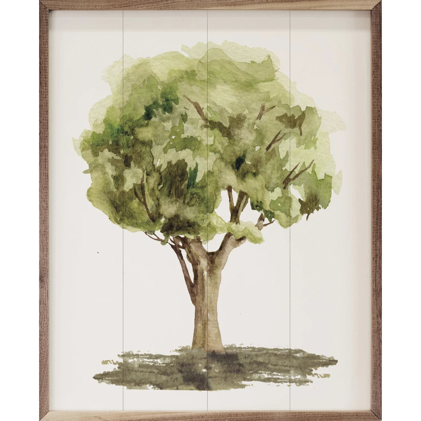 Watercolor Ash Tree Wood Framed Print