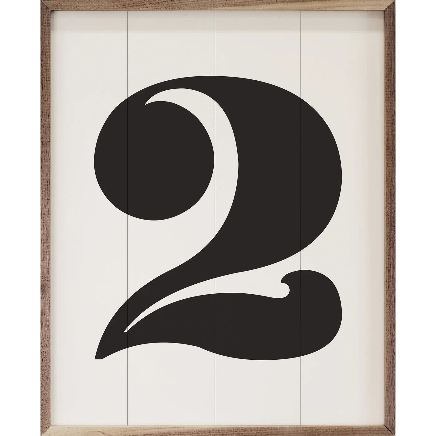 Classic Number Wood Framed Print