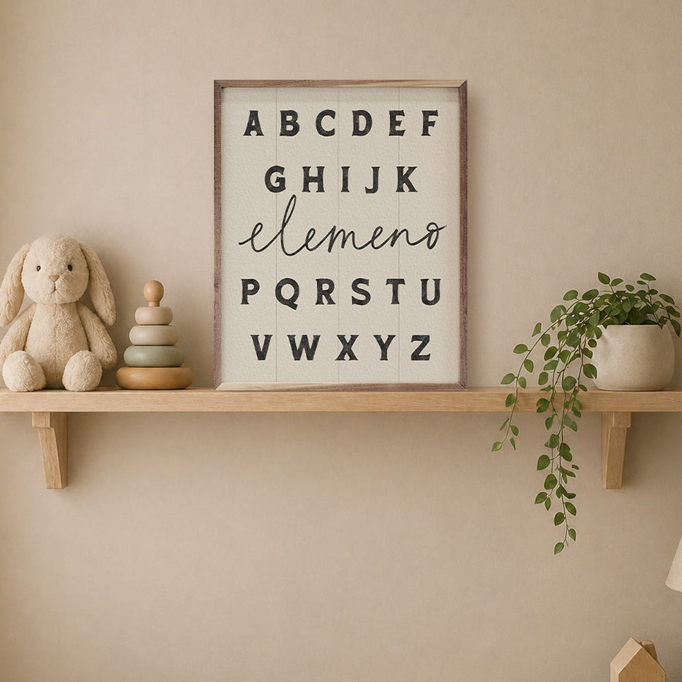 Elemeno Wood Framed Print