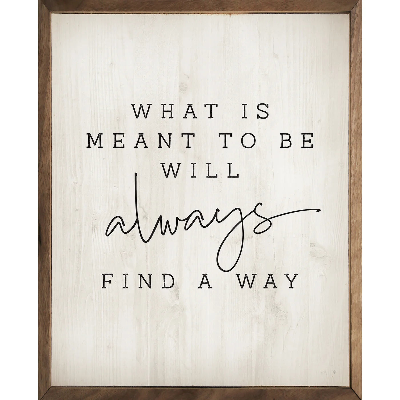 Find A Way White Wood Framed Print