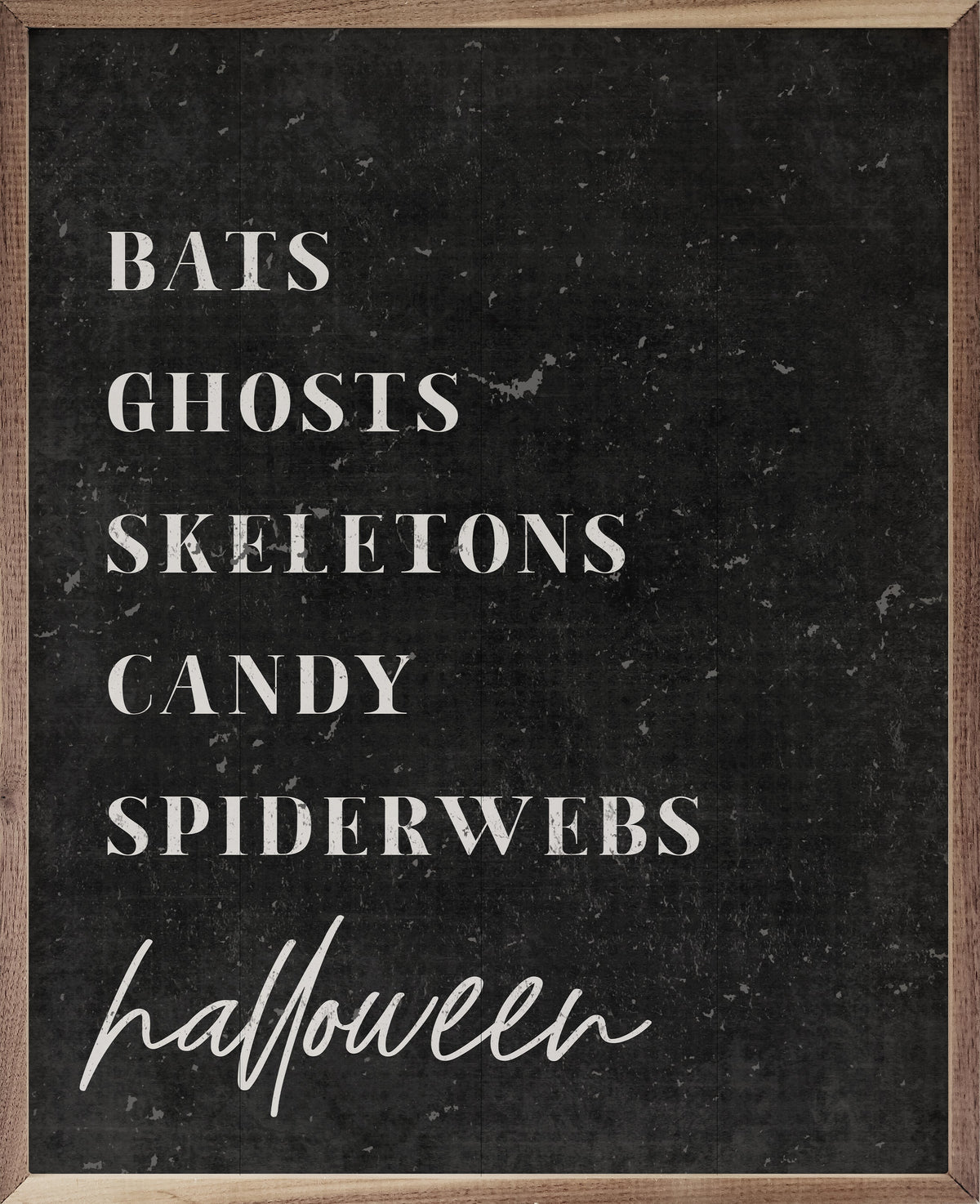 Halloween Traditions Black Wood Framed Print