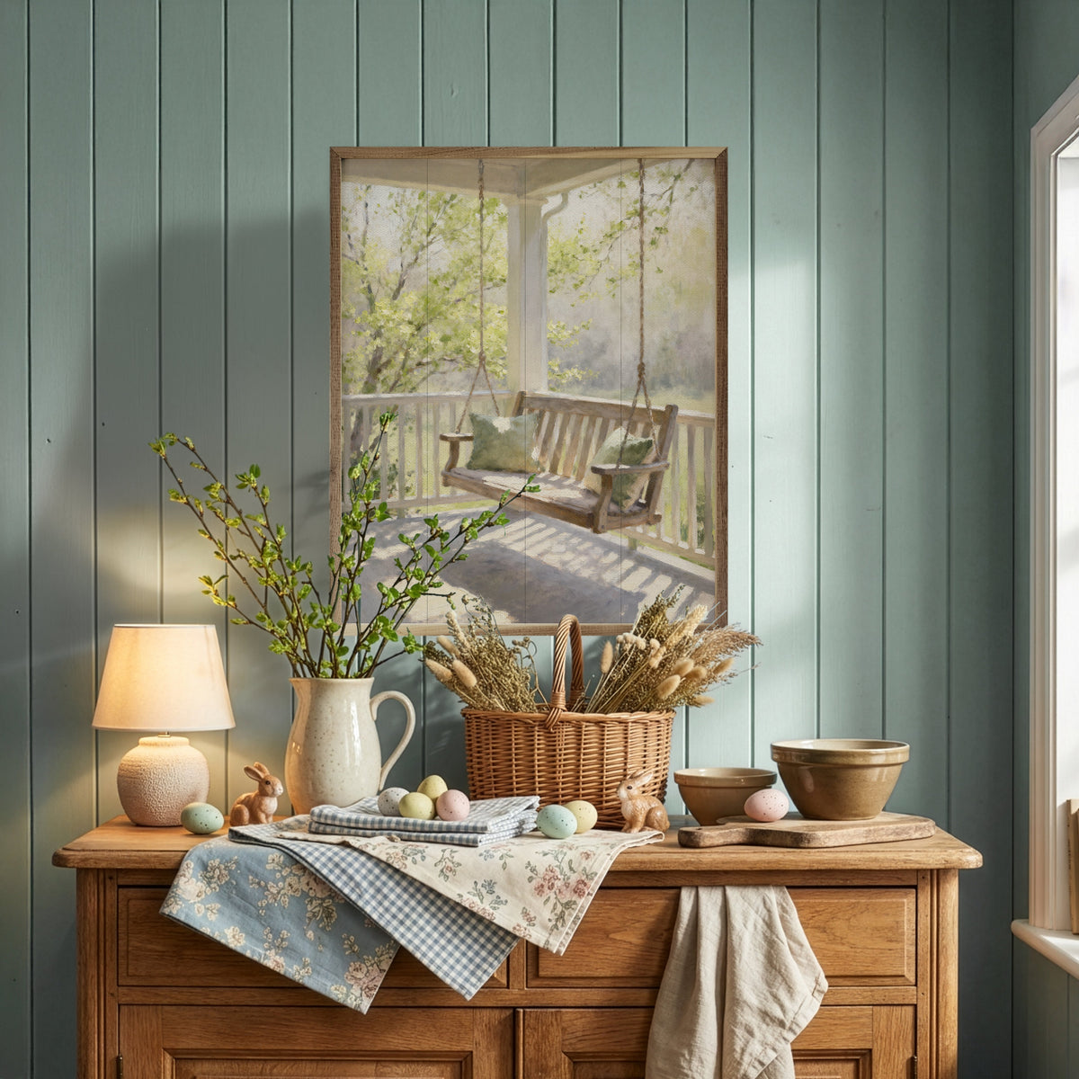 Just A Swinging Wood Framed Print