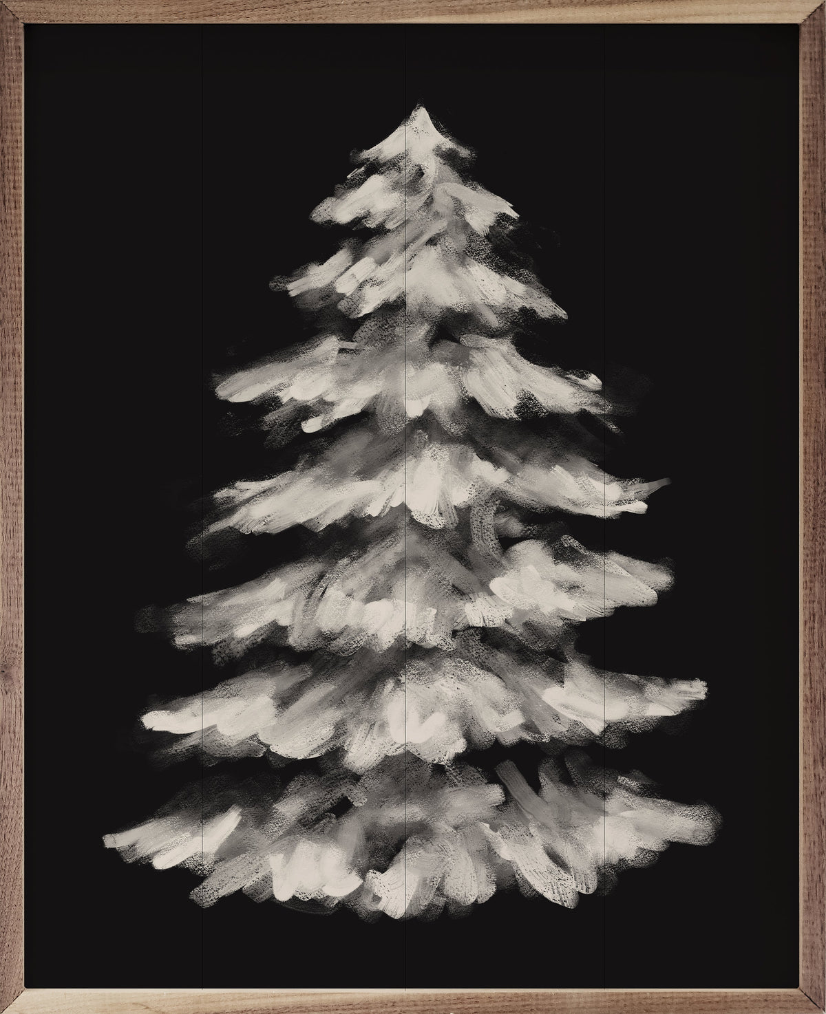 Moody Christmas Wood Framed Print