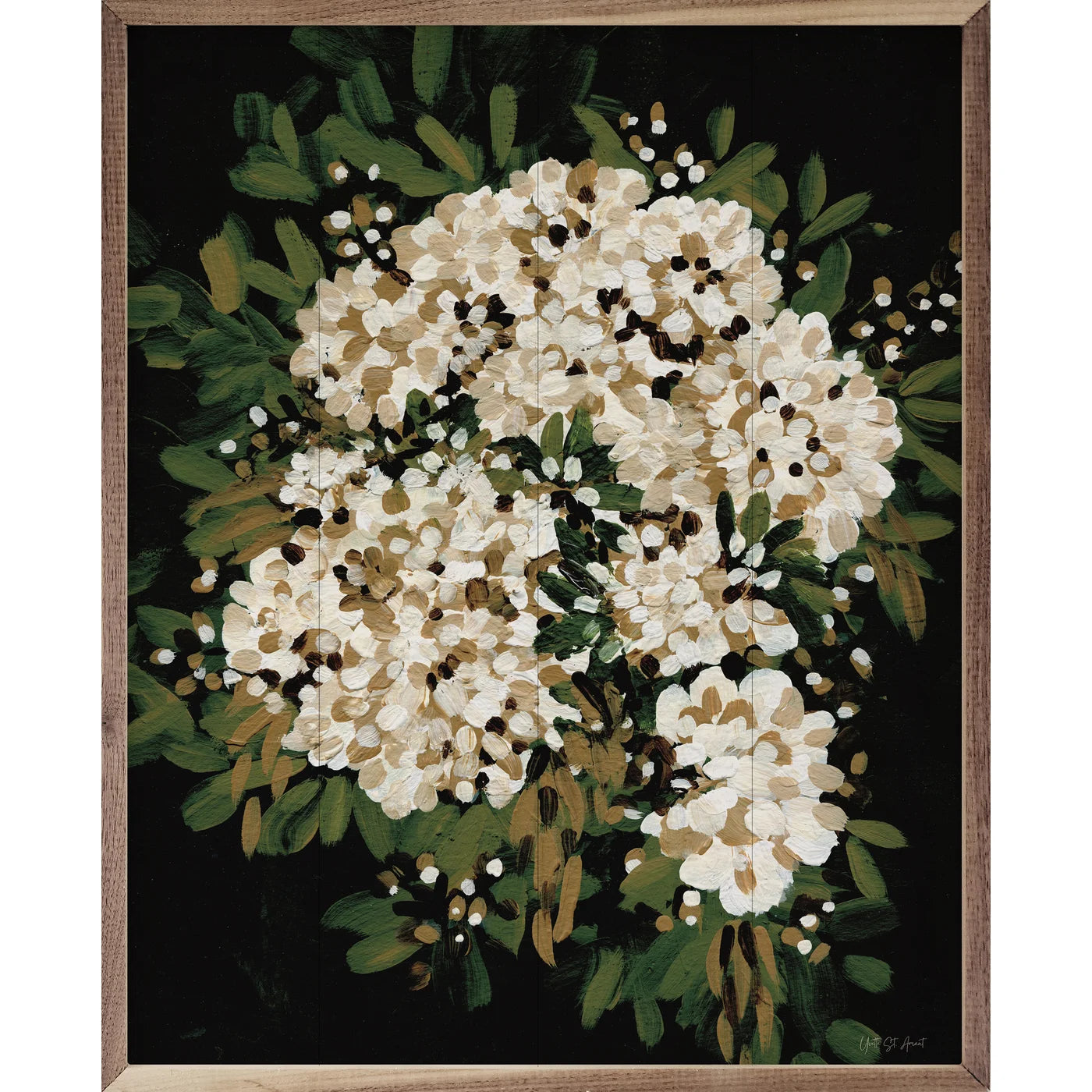 Moody Florals By Yvette St. Amant Wood Framed Print
