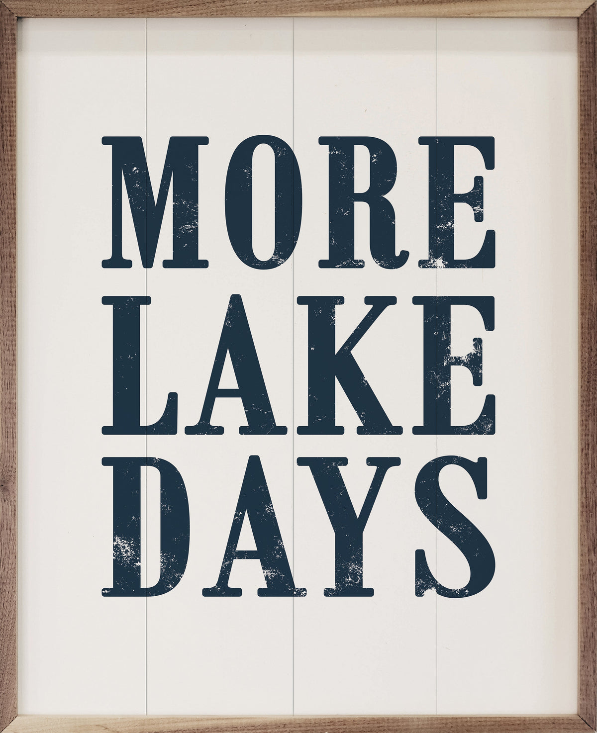 More Lake Days Wood Framed Print