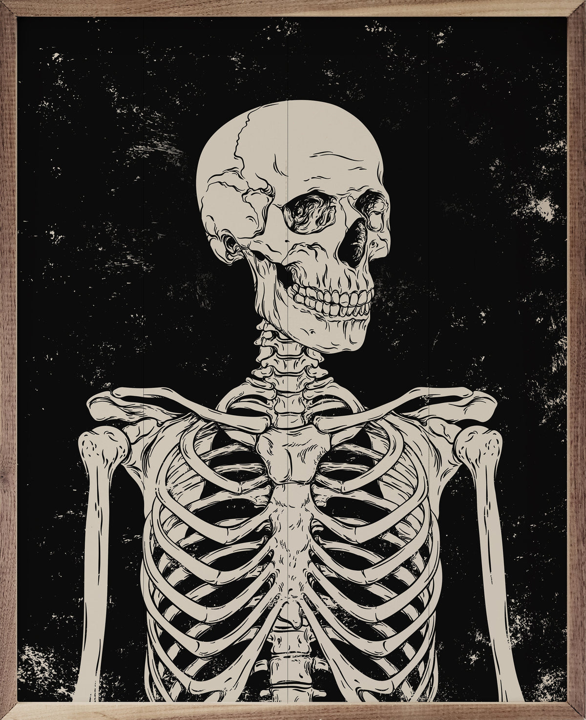 Skelly Portrait Wood Framed Print