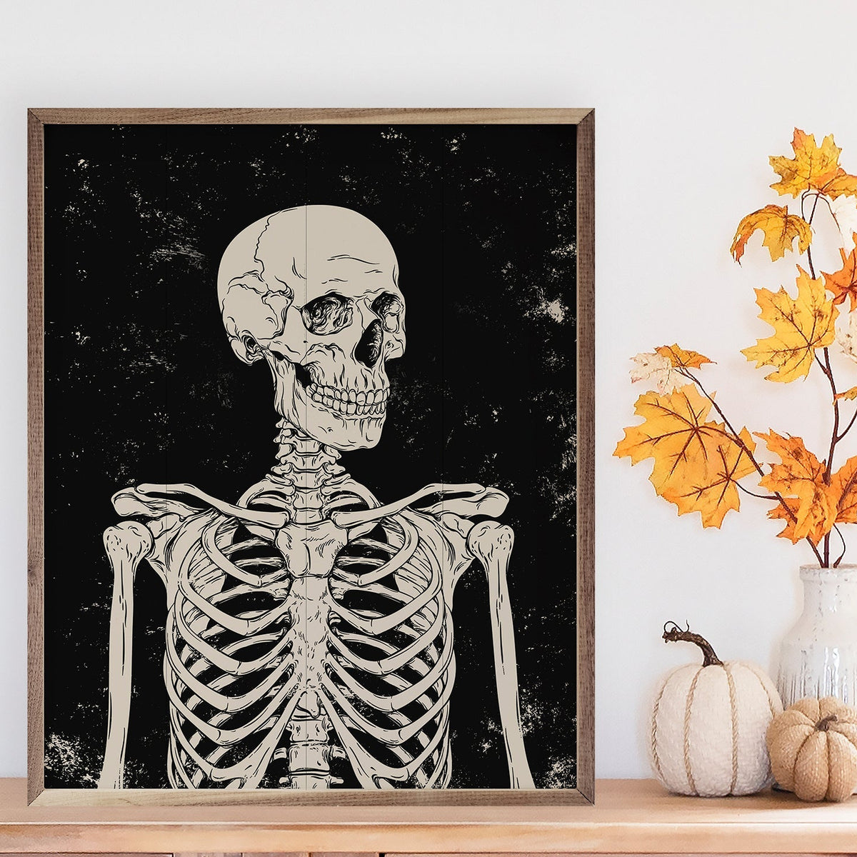 Skelly Portrait Wood Framed Print