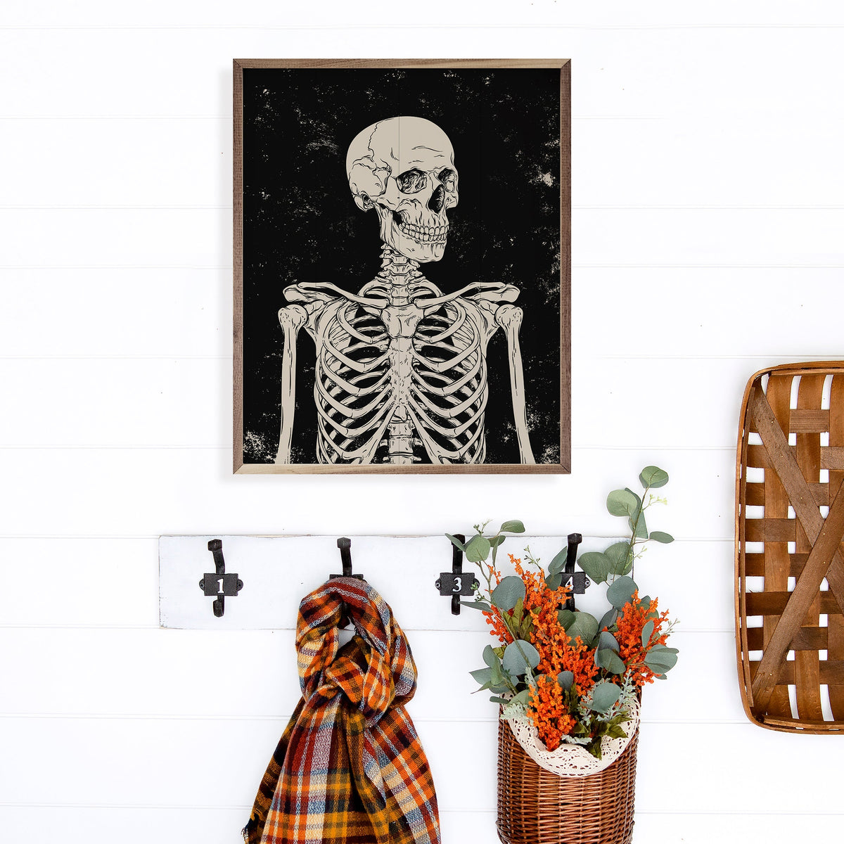 Skelly Portrait Wood Framed Print