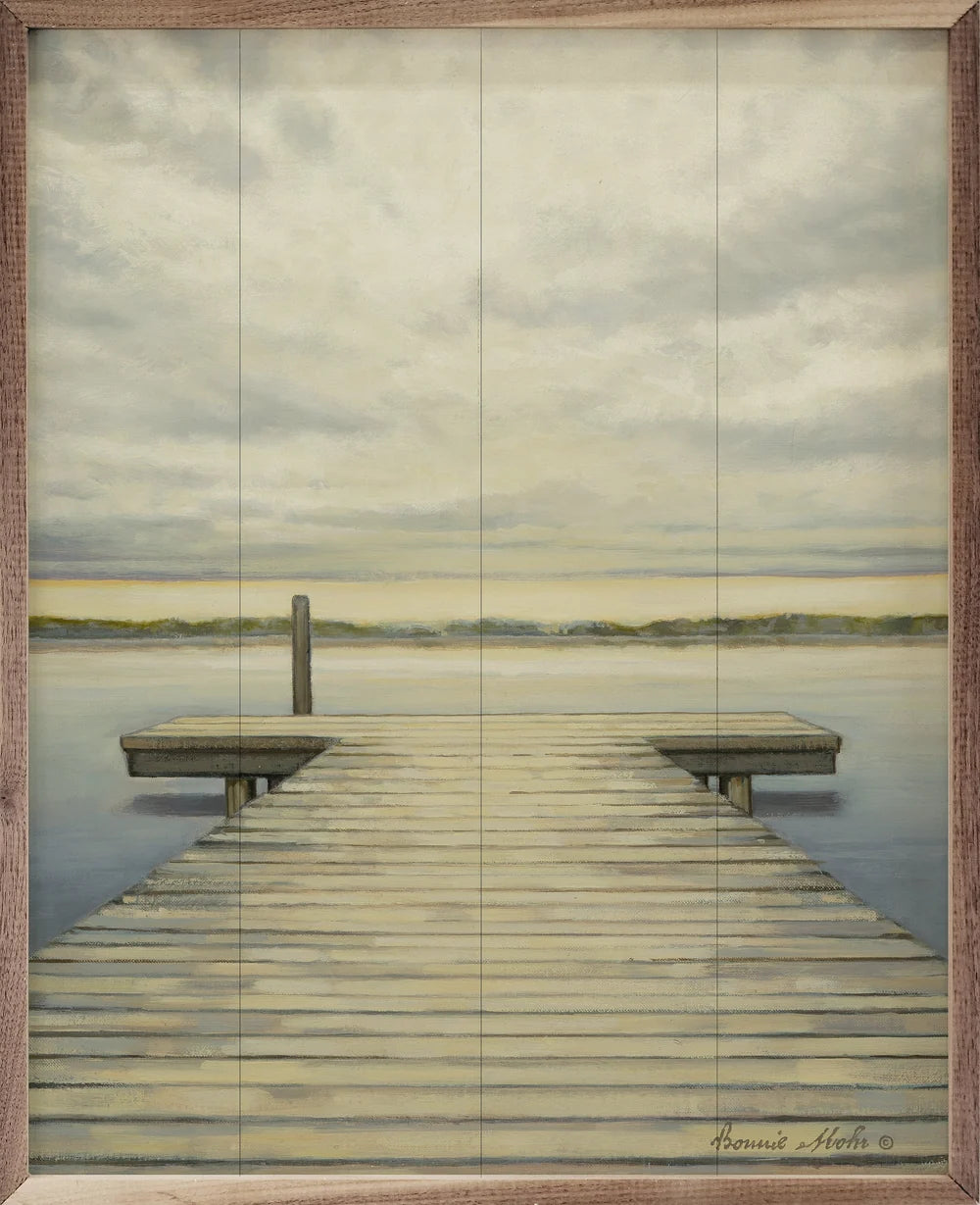 The Dock Wood Framed Print