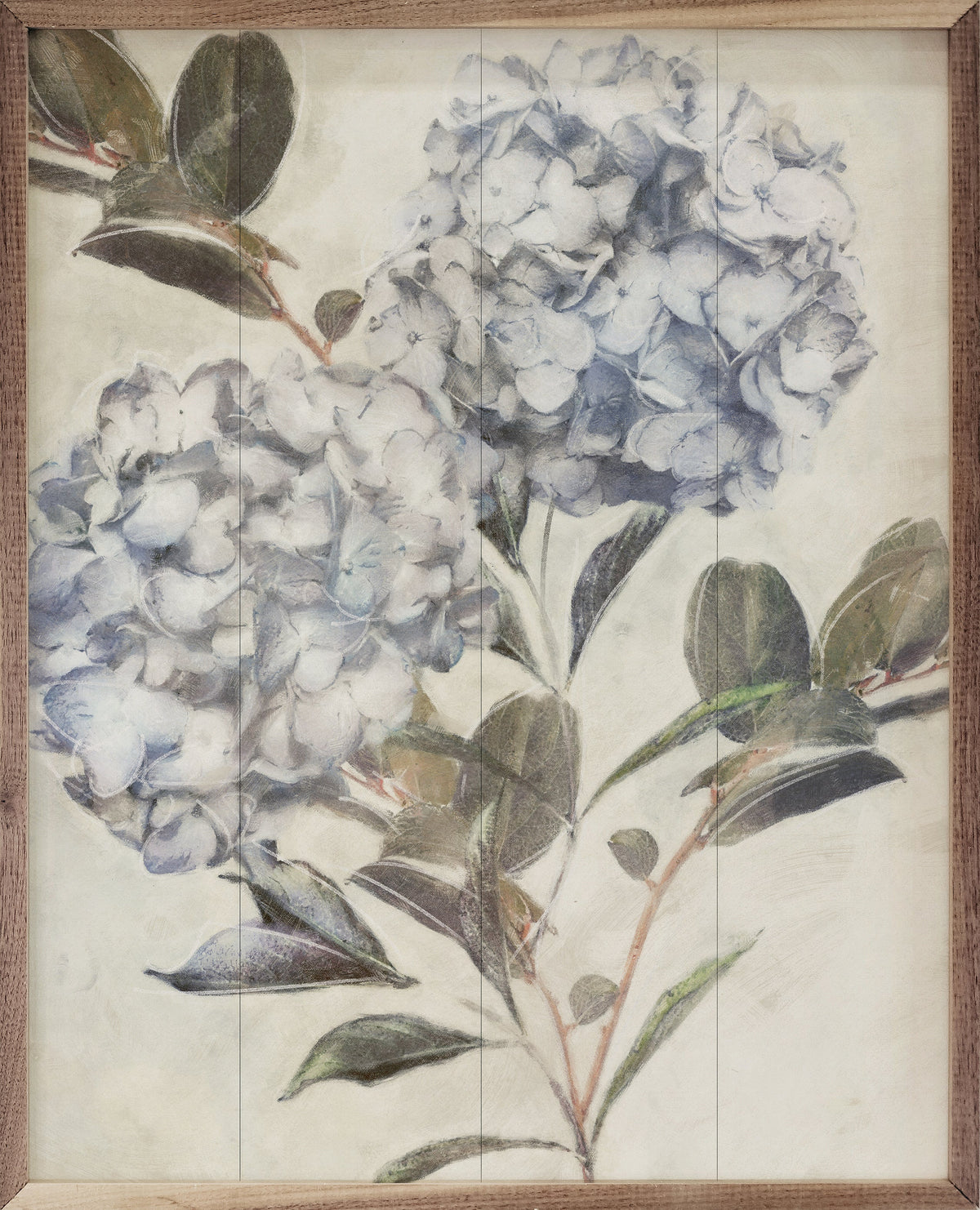 Twilight Hydrangea 3 By Nina Blue Wood Framed Print