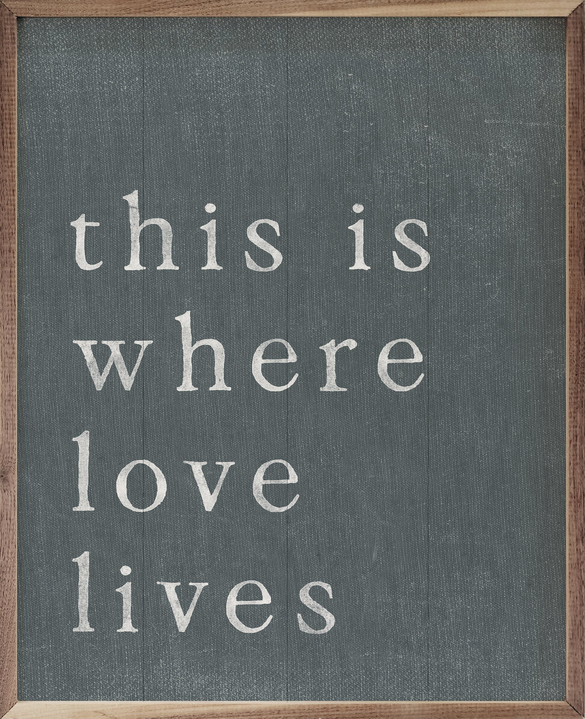 Where Love Lives Wood Framed Print