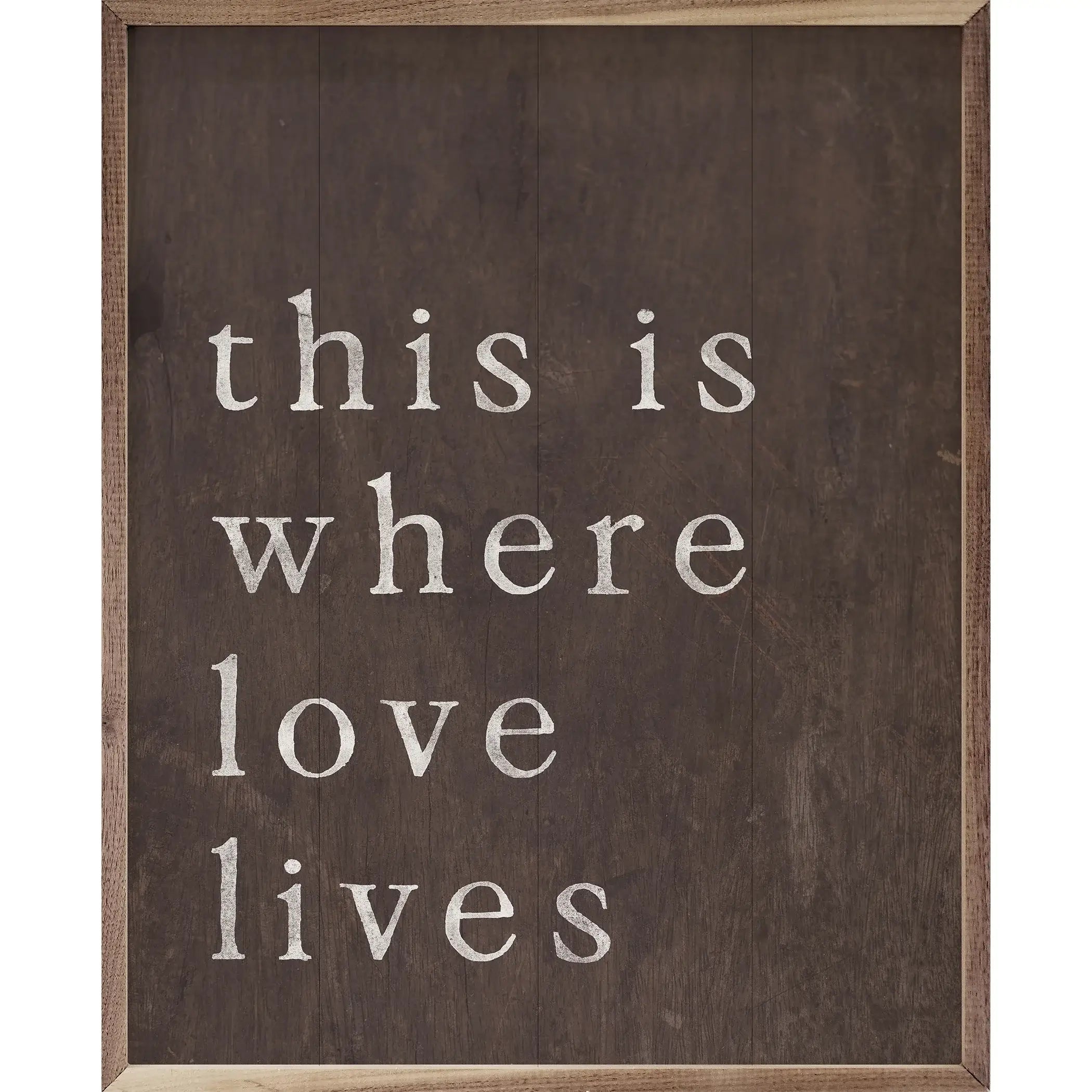 Where Love Lives Wood Framed Print