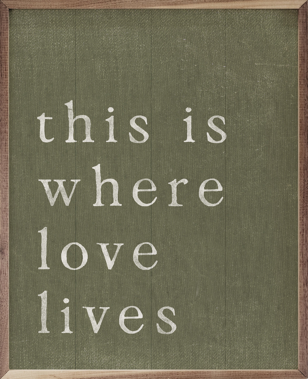 Where Love Lives Wood Framed Print