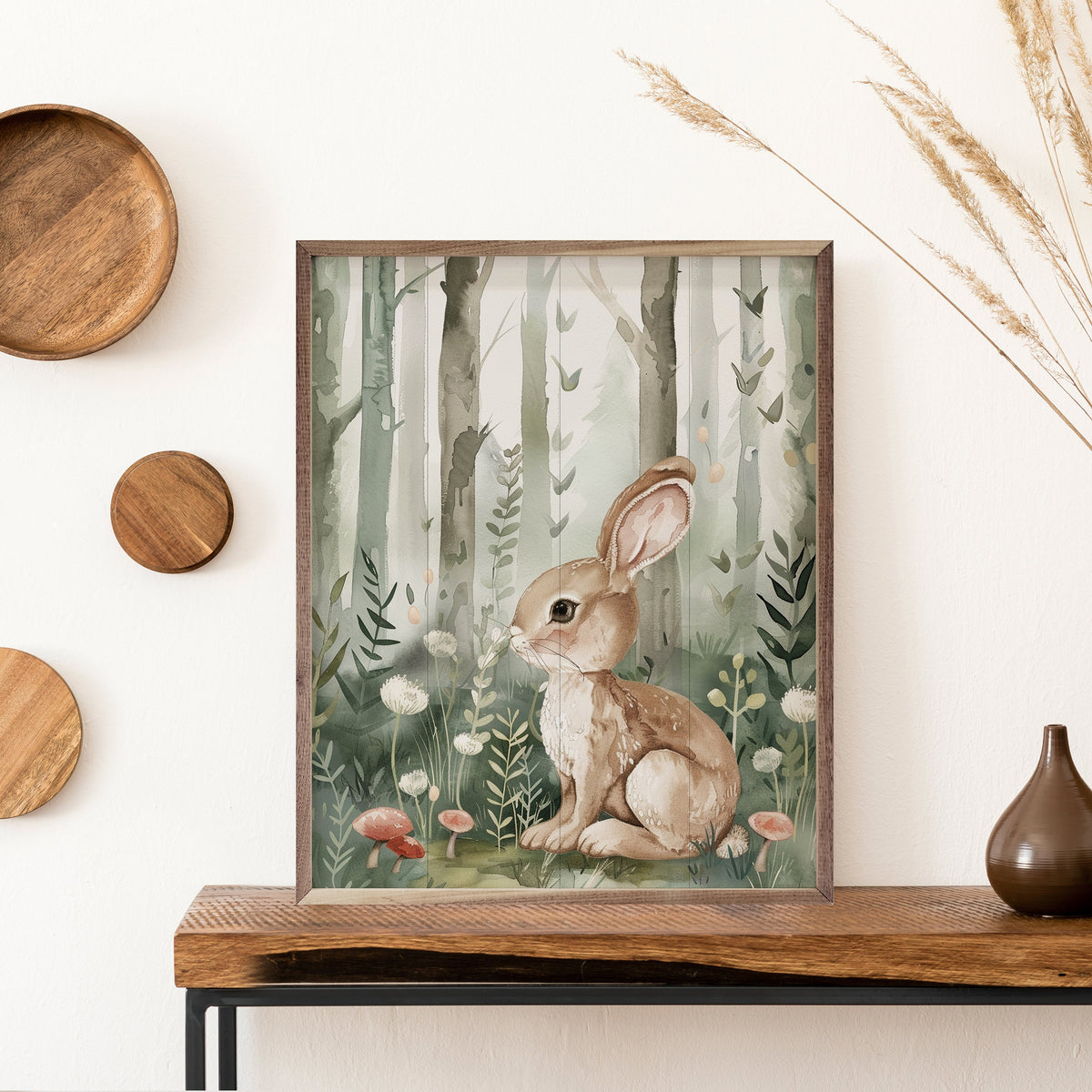 Woodland Bunny Framed Print