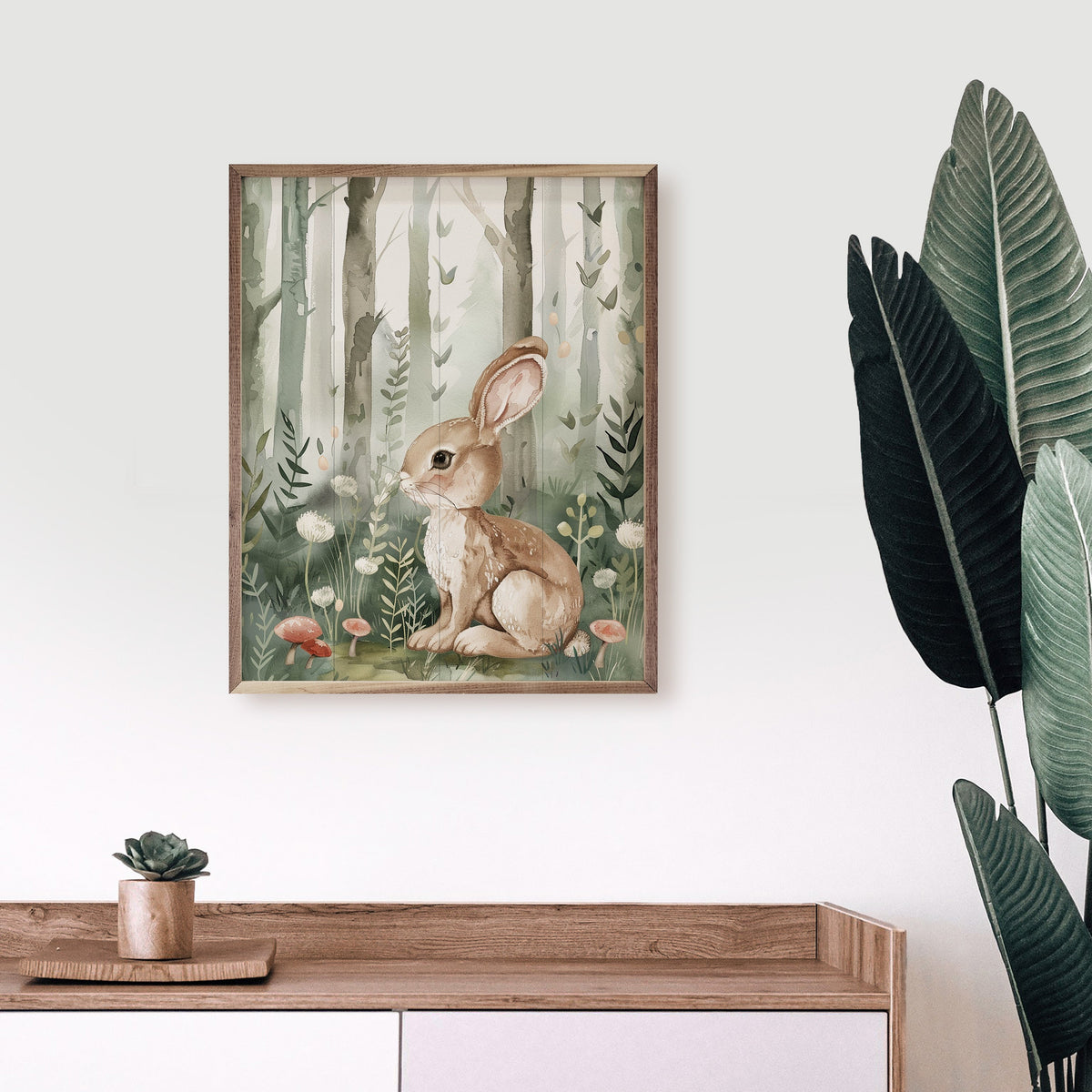 Woodland Bunny Framed Print