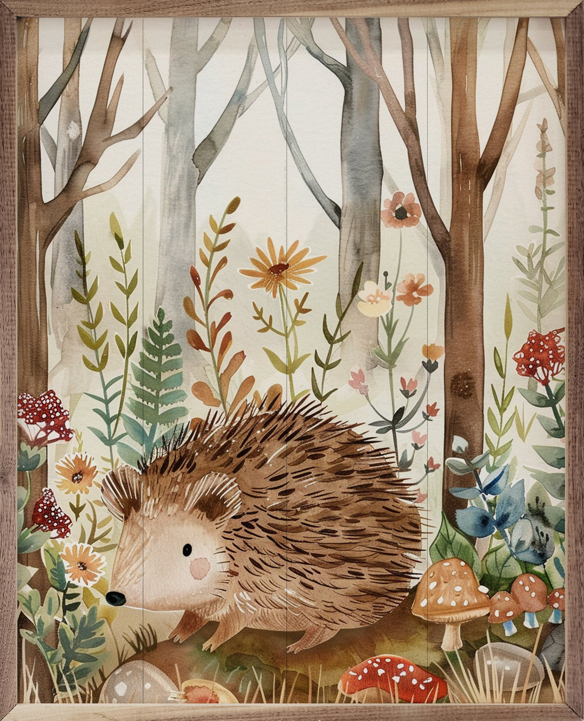 Woodland Porcupine Framed Print