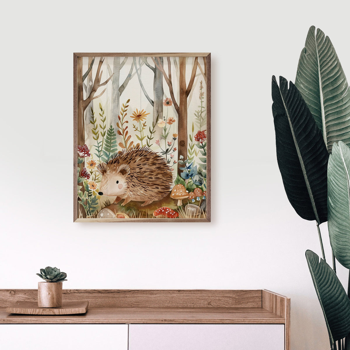 Woodland Porcupine Framed Print