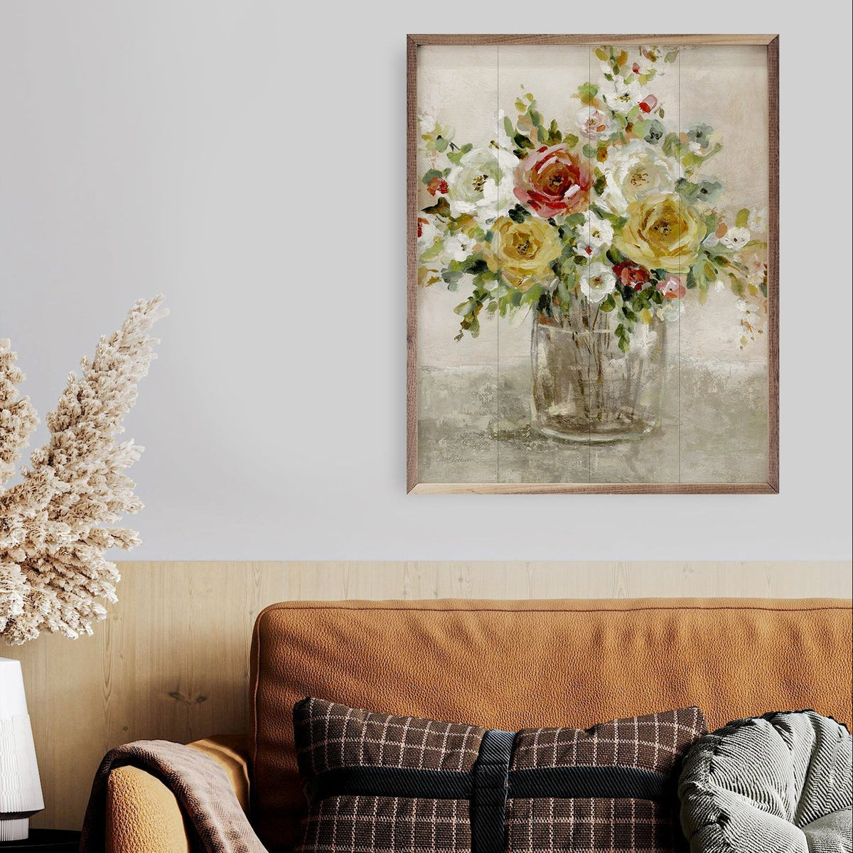 Autumal Arrangement Wood Framed Print