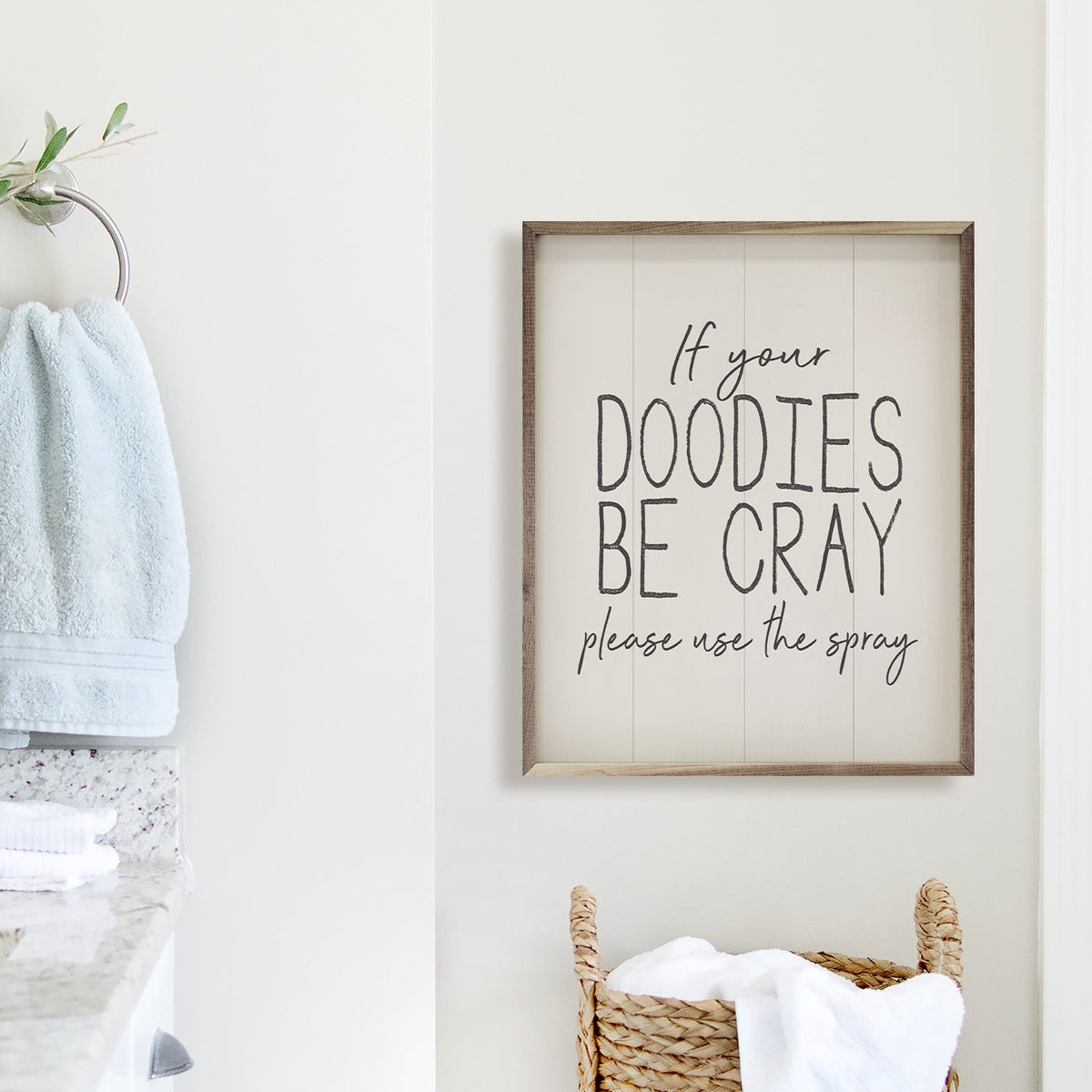Doodies Be Cray Wood Framed Print