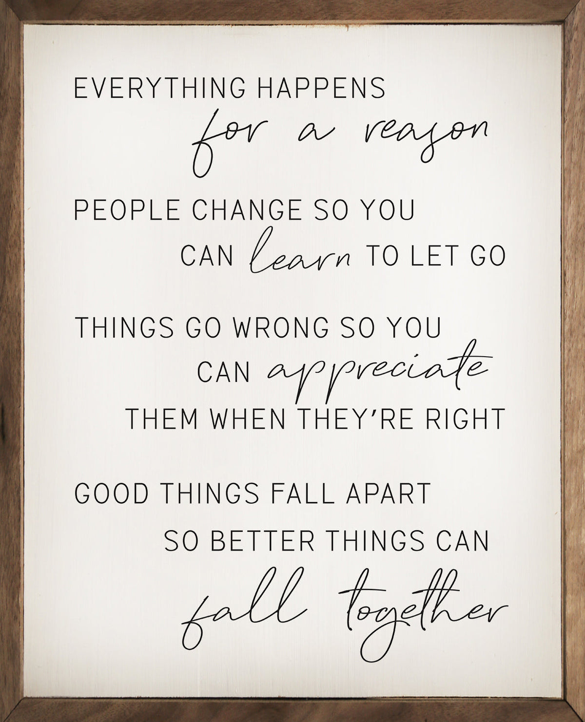 For A Reason Wood Framed Print