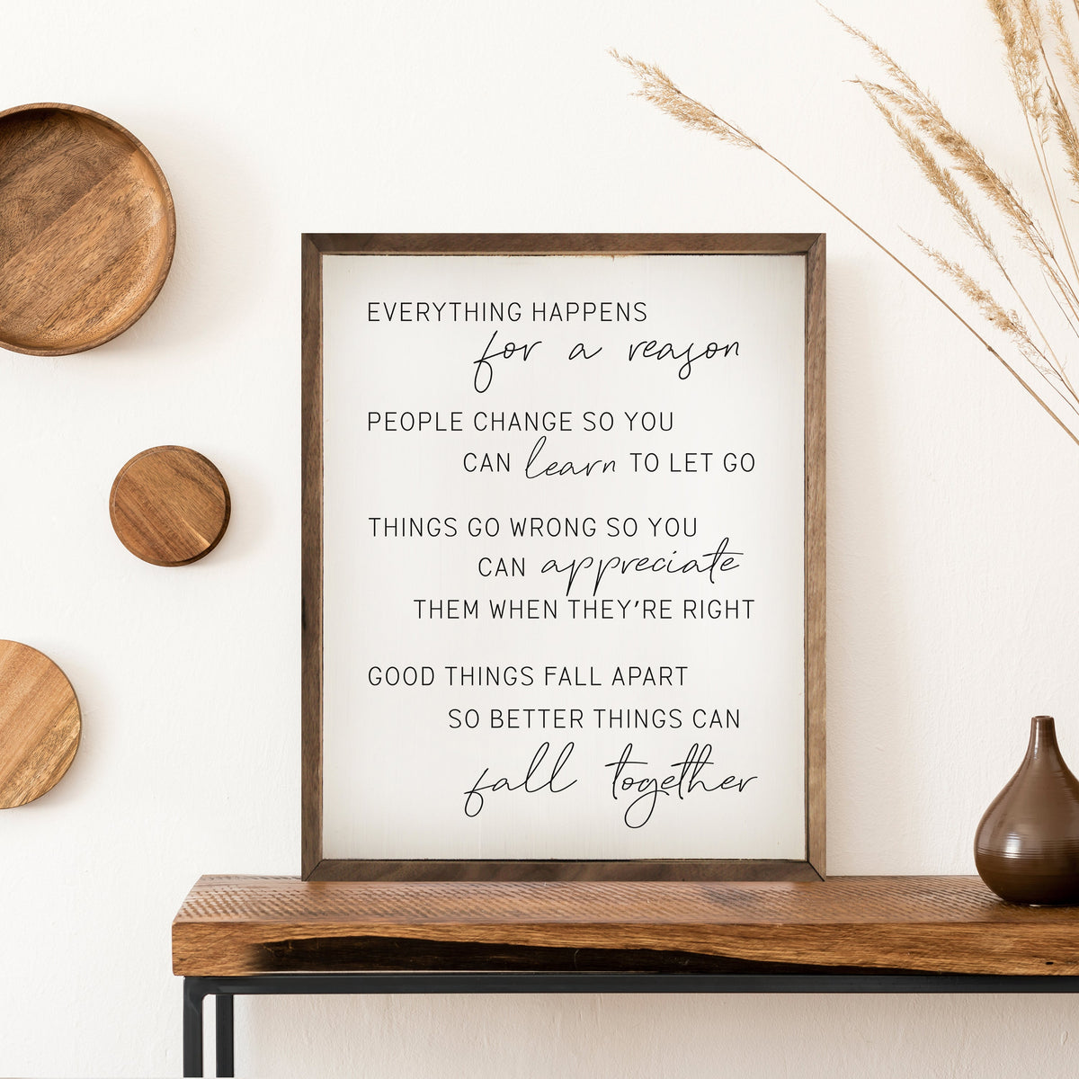 For A Reason Wood Framed Print