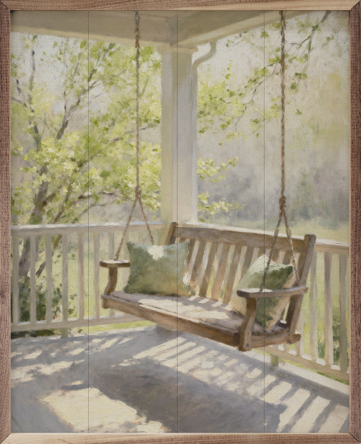 Just A Swinging Wood Framed Print