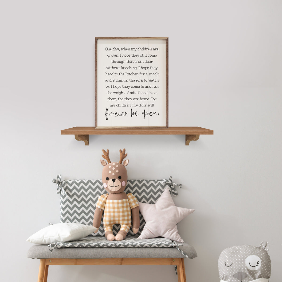 One Day when My Children Are Grown Wood Framed Print