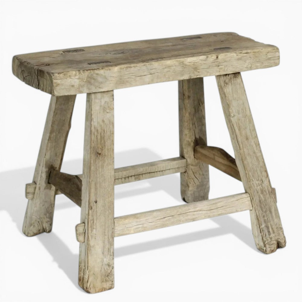 Hokkaido Elm Wood Foot Stool