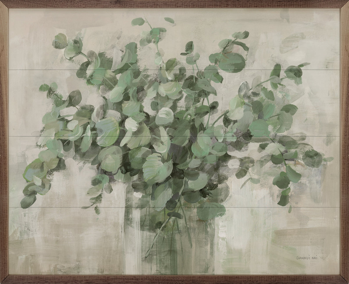 Scented Eucalyptus Neutral By Danhui Nai Wood Framed Print