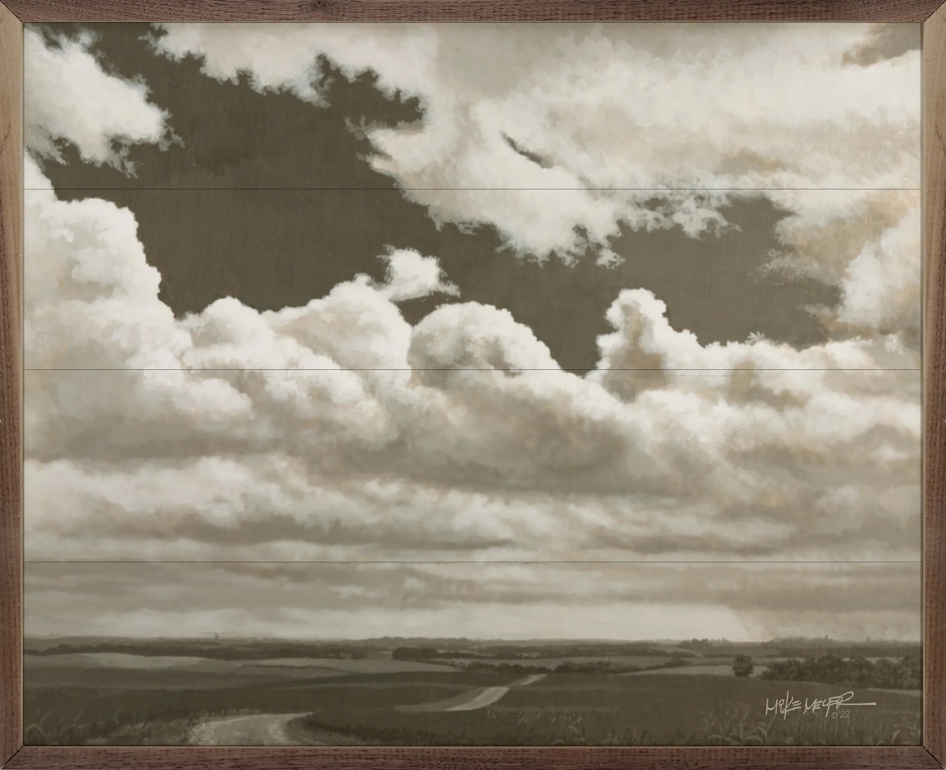 Cloudy Afternoon Wood Framed Print