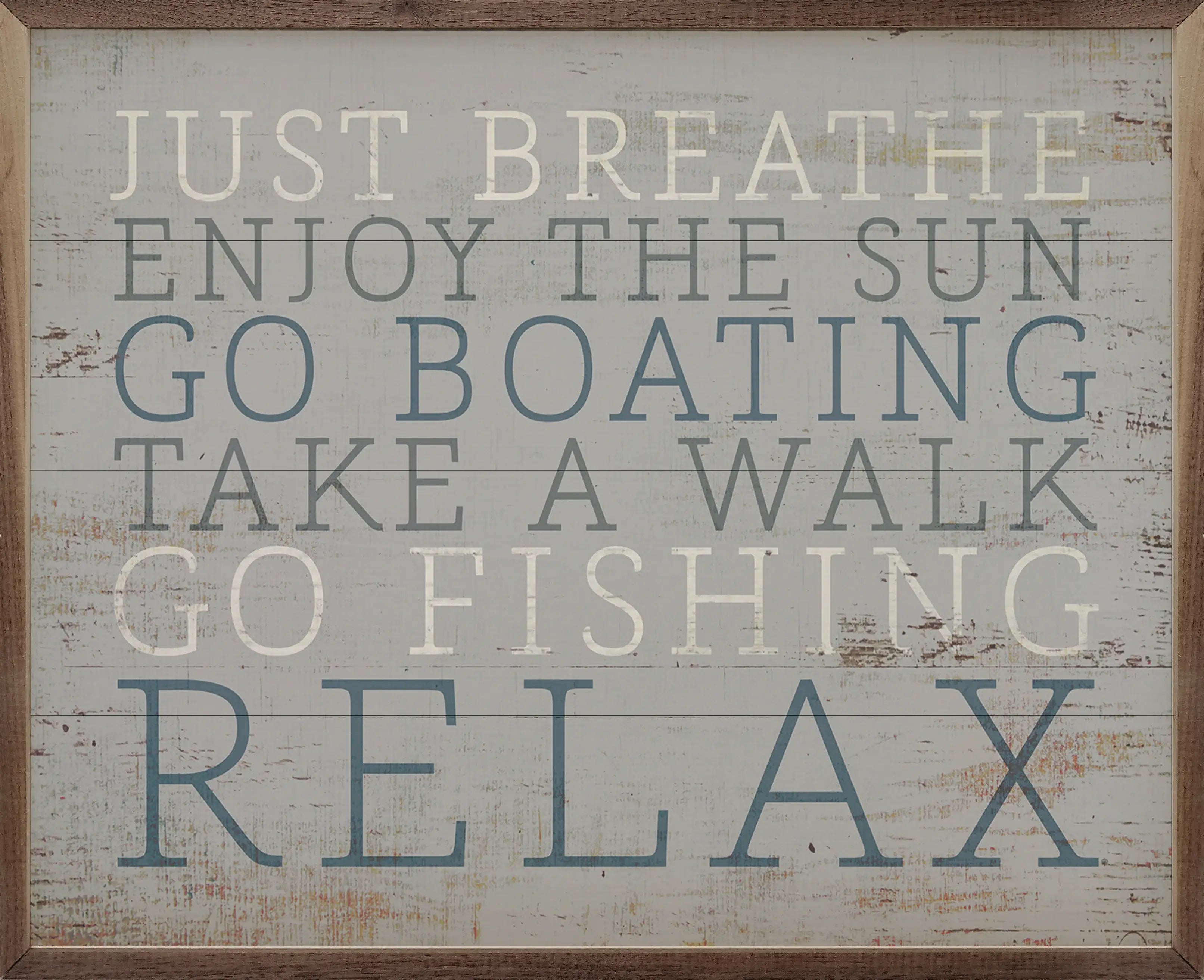 Just Breathe Enjoy The Sun Wood Framed Print