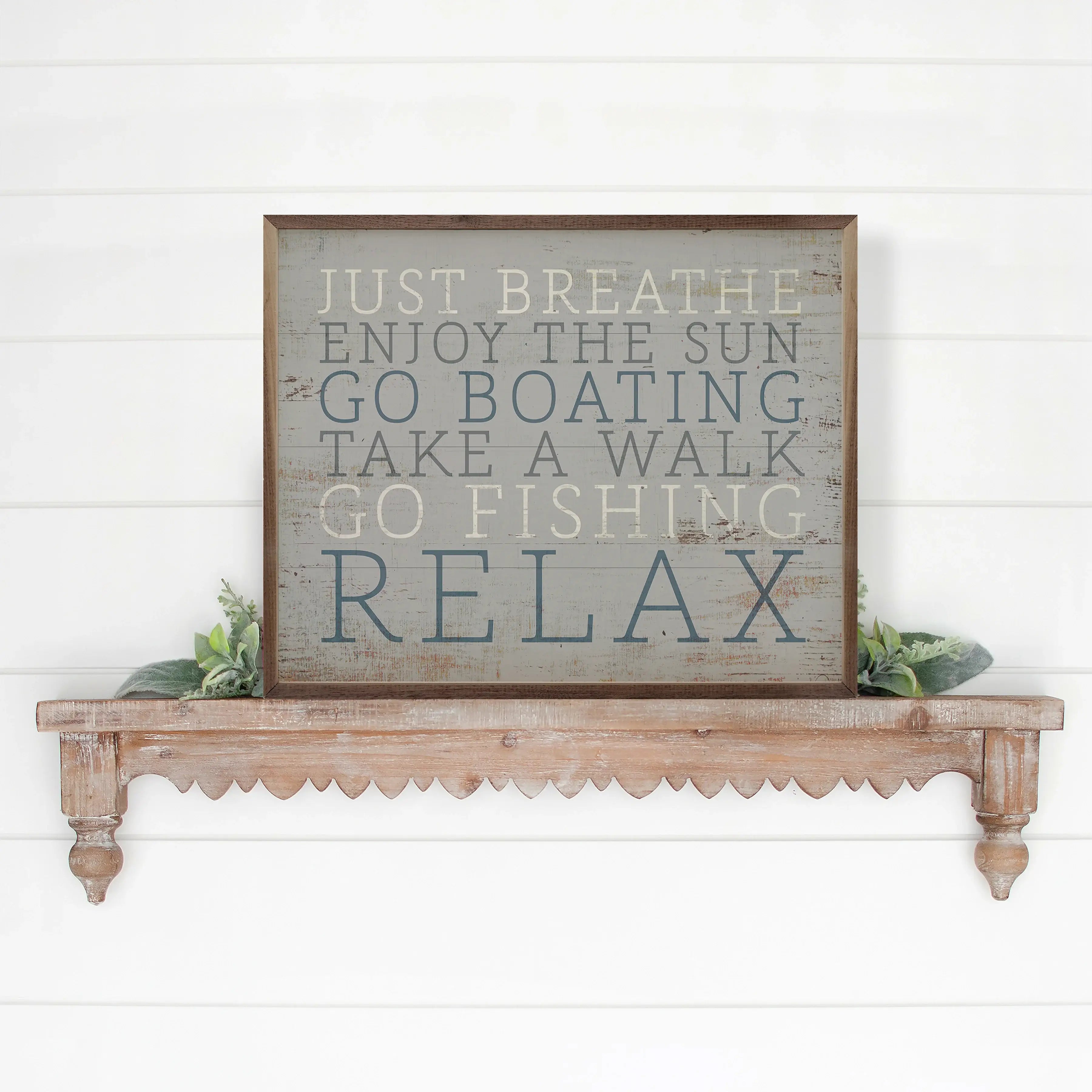 Just Breathe Enjoy The Sun Wood Framed Print