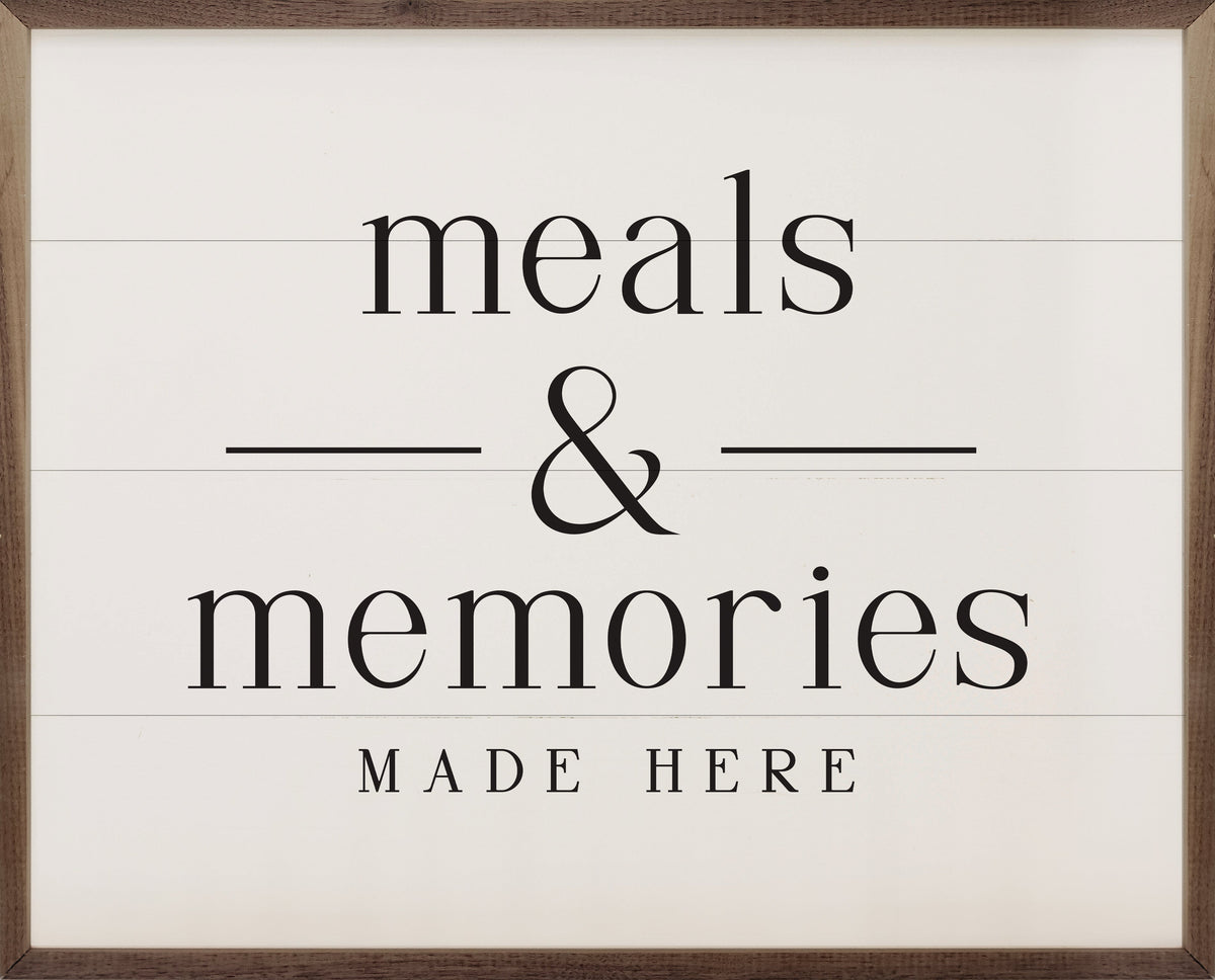 Meals & Memories Wood Framed Print