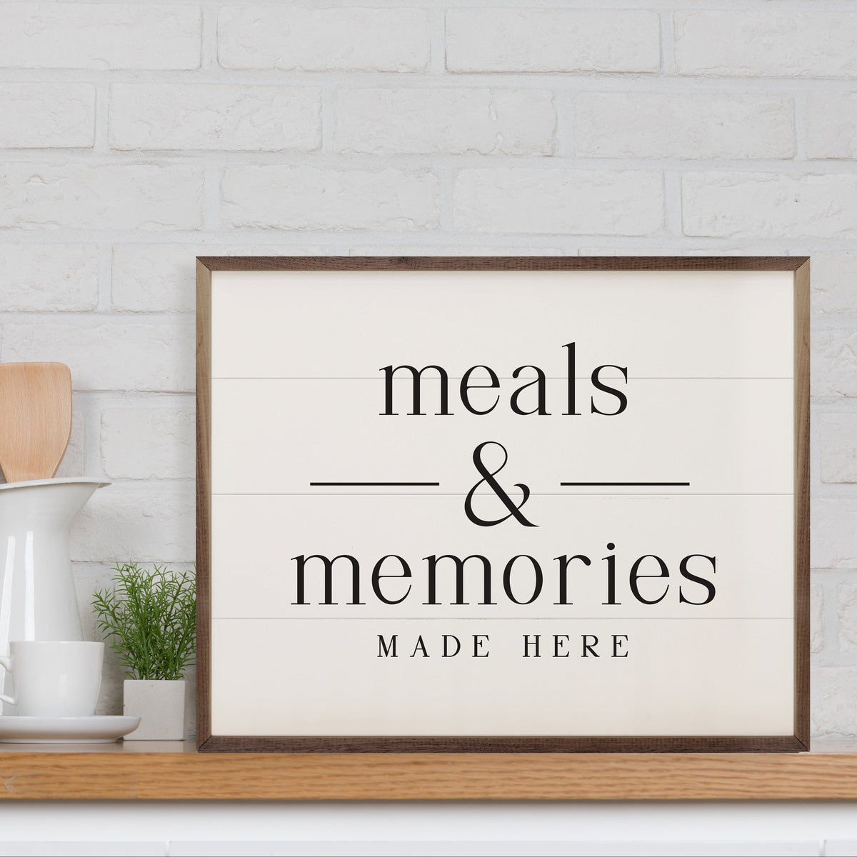 Meals & Memories Wood Framed Print