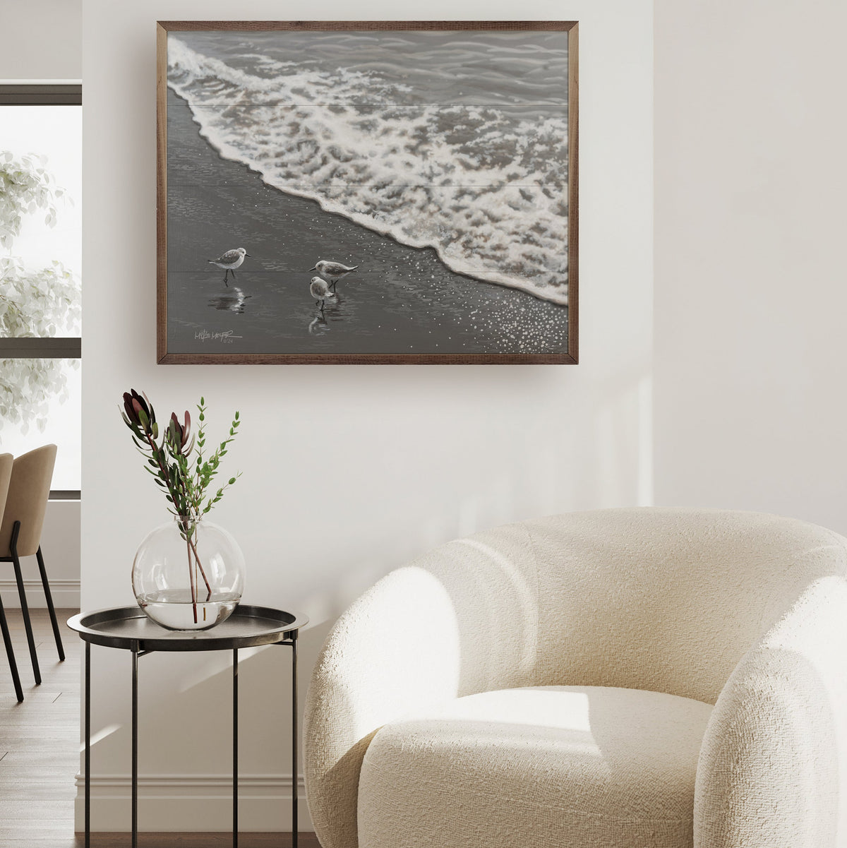 Shorebirds Wood Framed Print