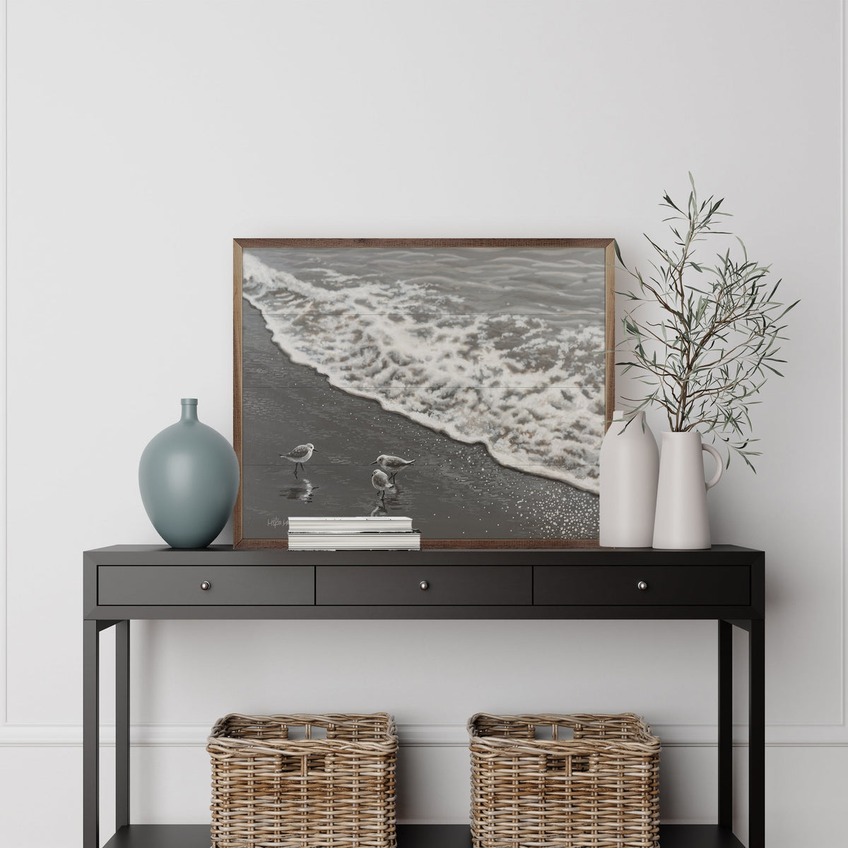 Shorebirds Wood Framed Print