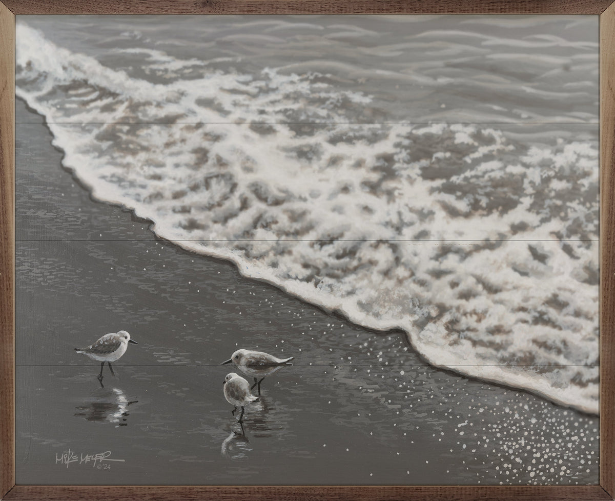 Shorebirds Wood Framed Print
