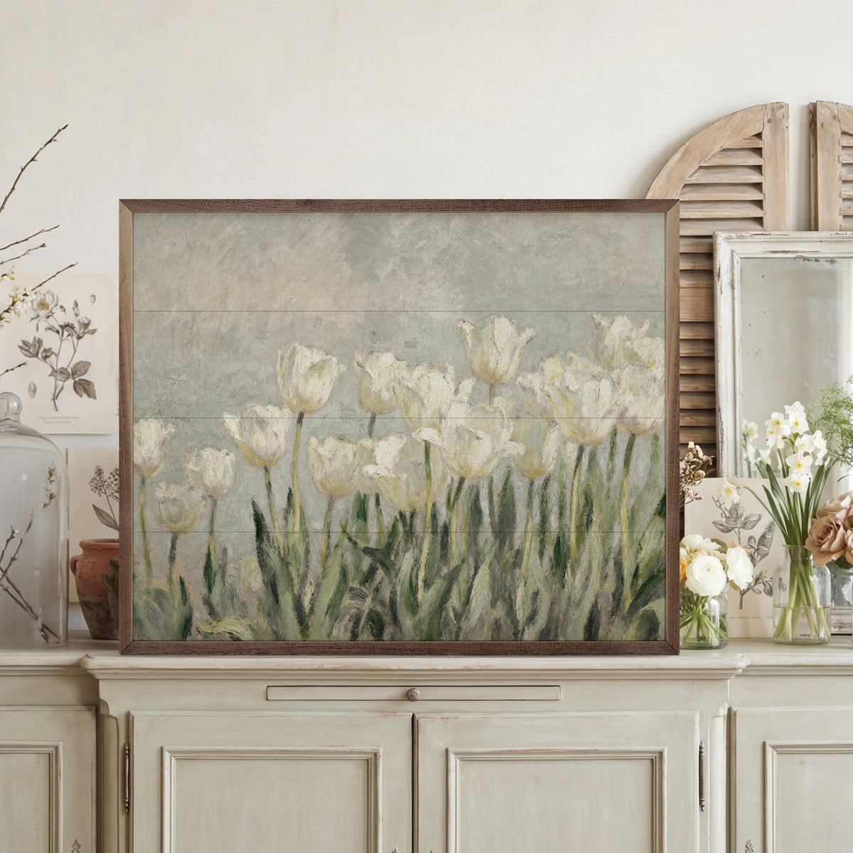 Tulips Patch Wood Framed Print