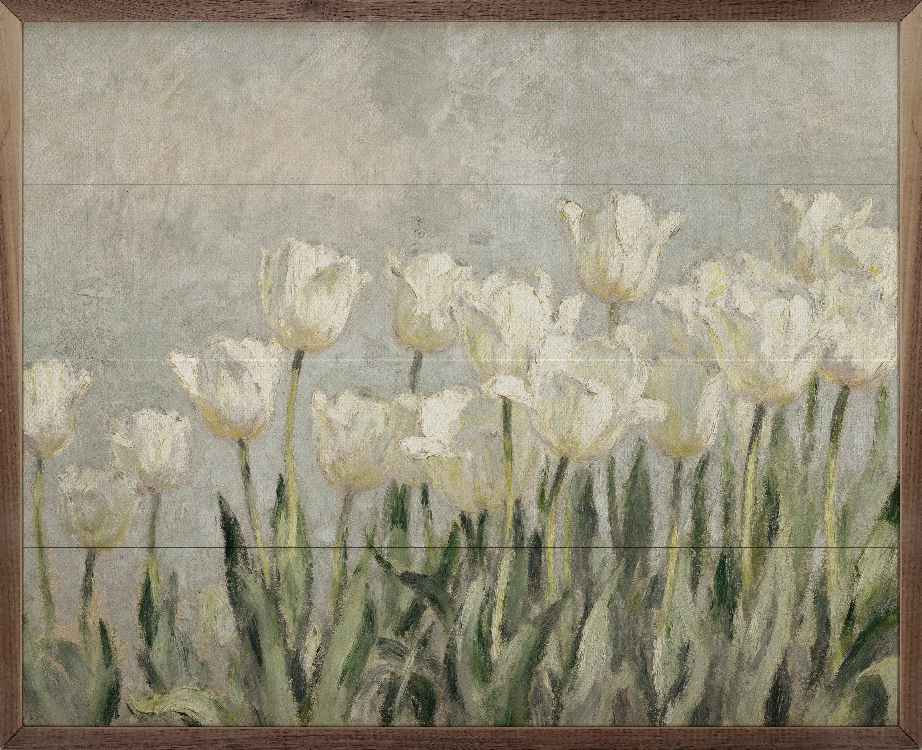 Tulips Patch Wood Framed Print