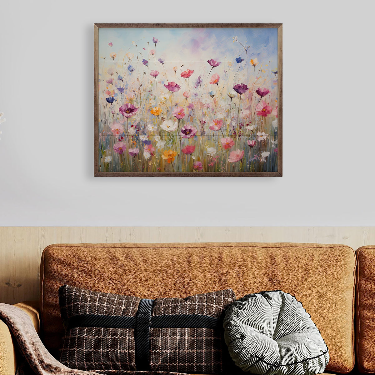 Whimsical Wildflowers By Gina Kelly Wood Framed Print