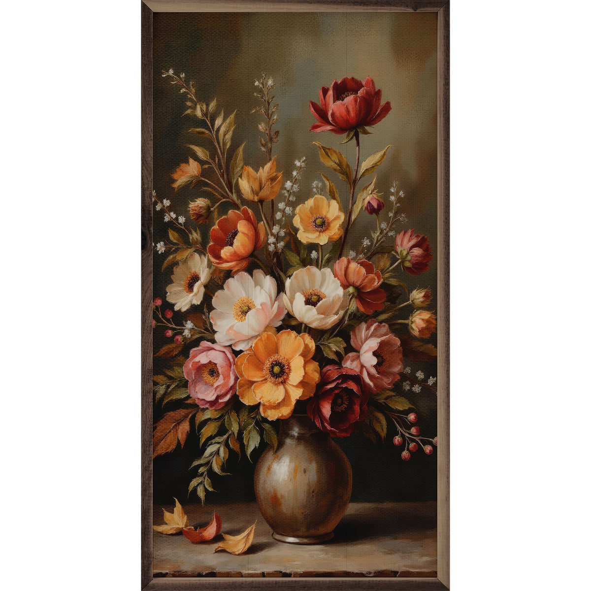 Autumn Bouquet Wood Framed Print