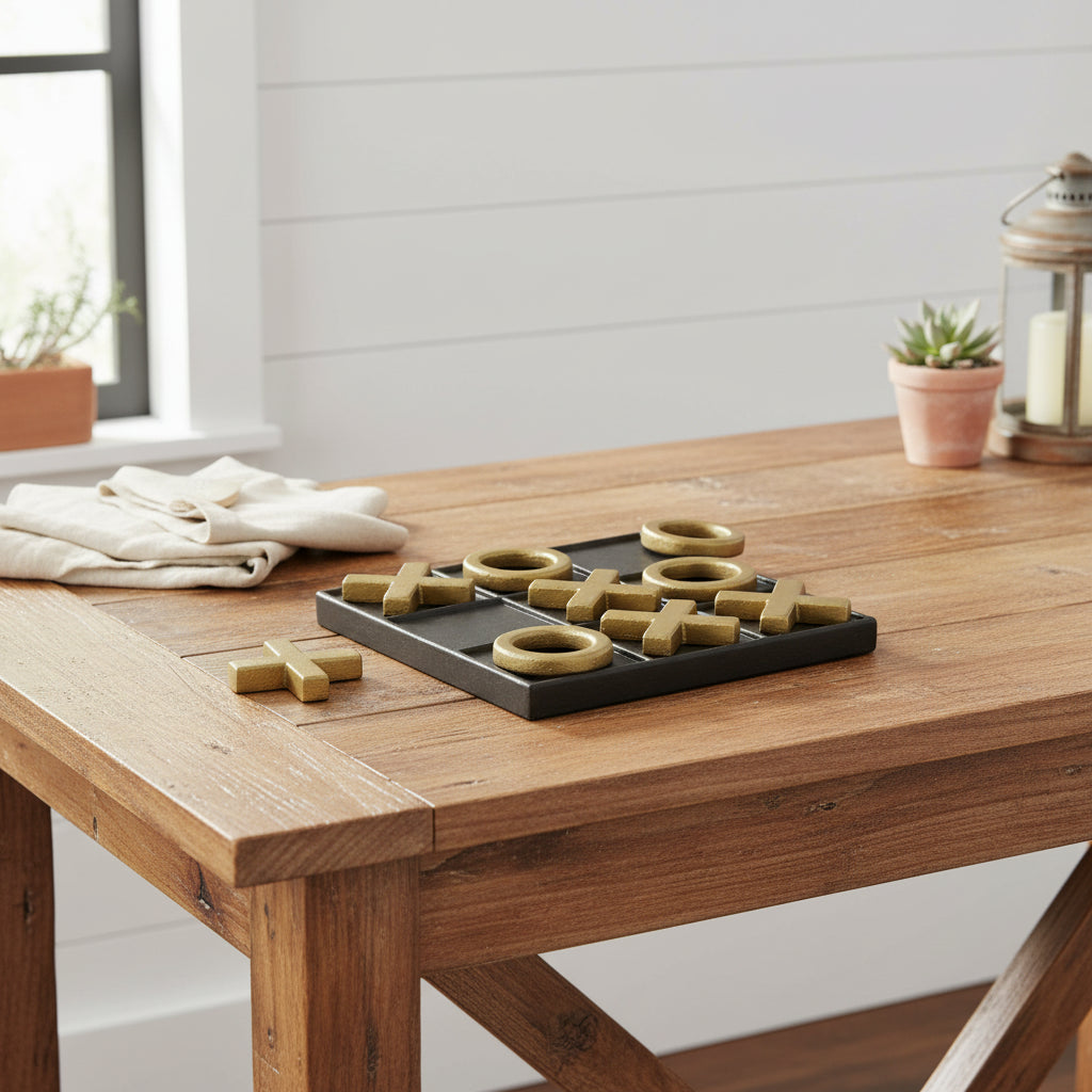 Cast Iron Tic Tac Toe Game