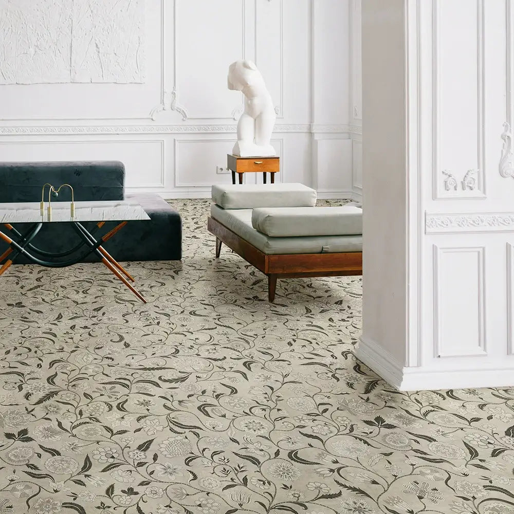 The Hanging Garden White Rolled Goods Vinyl Flooring